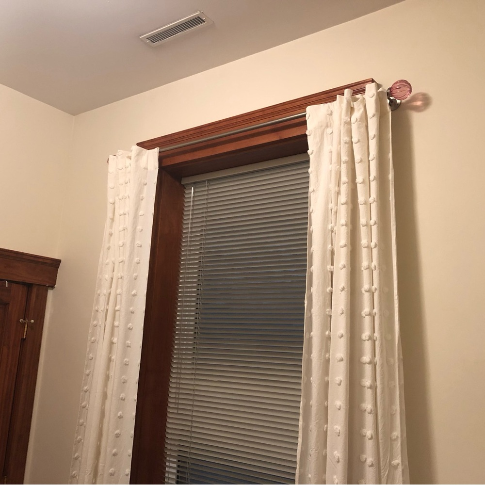 Anthropologie Elegant White Textured Curtains - Picture 7 of 7